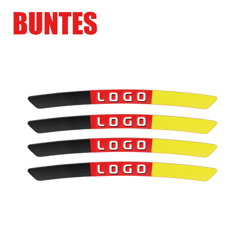 Personalisierte dekorative Aufkleber für Auto-Radnaben (4 Stück)