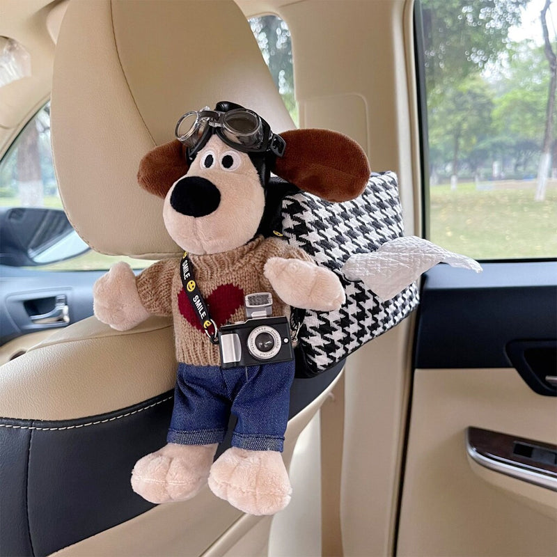 Niedlicher Taschentuchhalter für das Auto in Hundeform