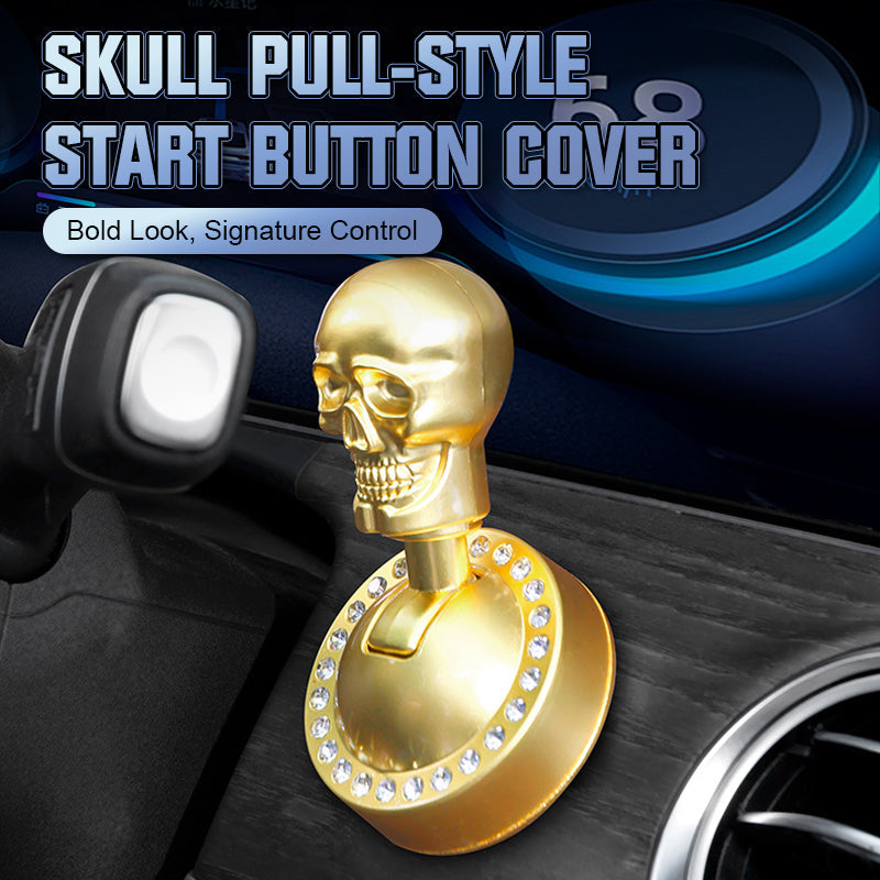 💀 Totenkopf-Startknopfabdeckung im Pull-Stil