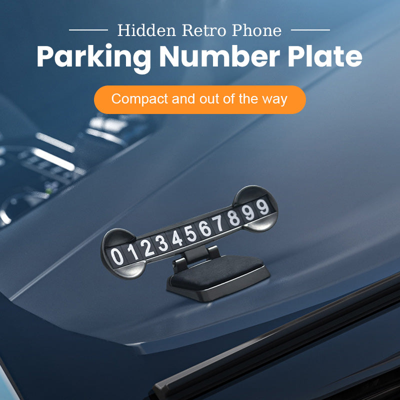 Verstecktes Retro-Telefon-Parkplatznummernschild