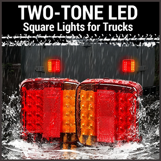 Zweifarbige LED-Quadratleuchten für Lkw und Transporter