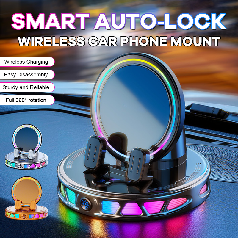 🚗 PowerDrive™ 2-in-1-Dashboard-Halterung für Smartphones: Automatische Klemmung und schnelles kabelloses Laden