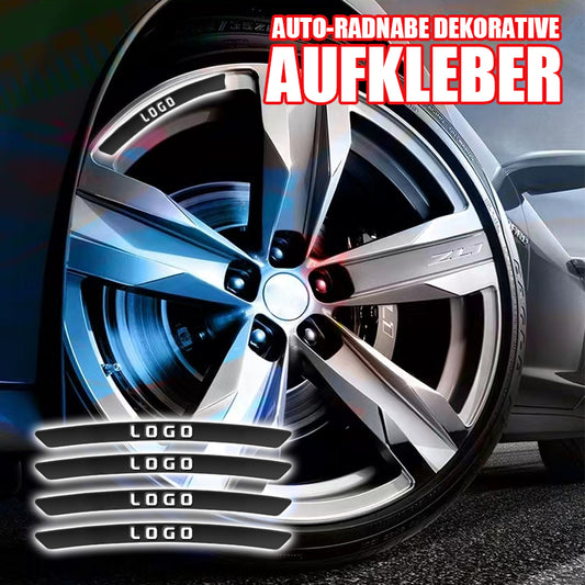 Personalisierte dekorative Aufkleber für Auto-Radnaben (4 Stück)