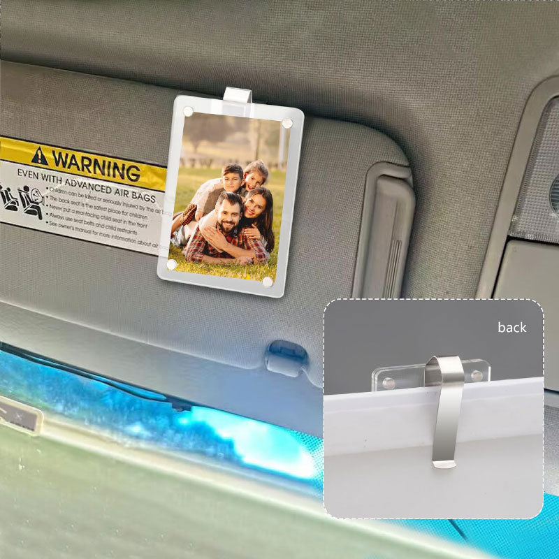 Sonnenblende für Autos mit Fotohalterung