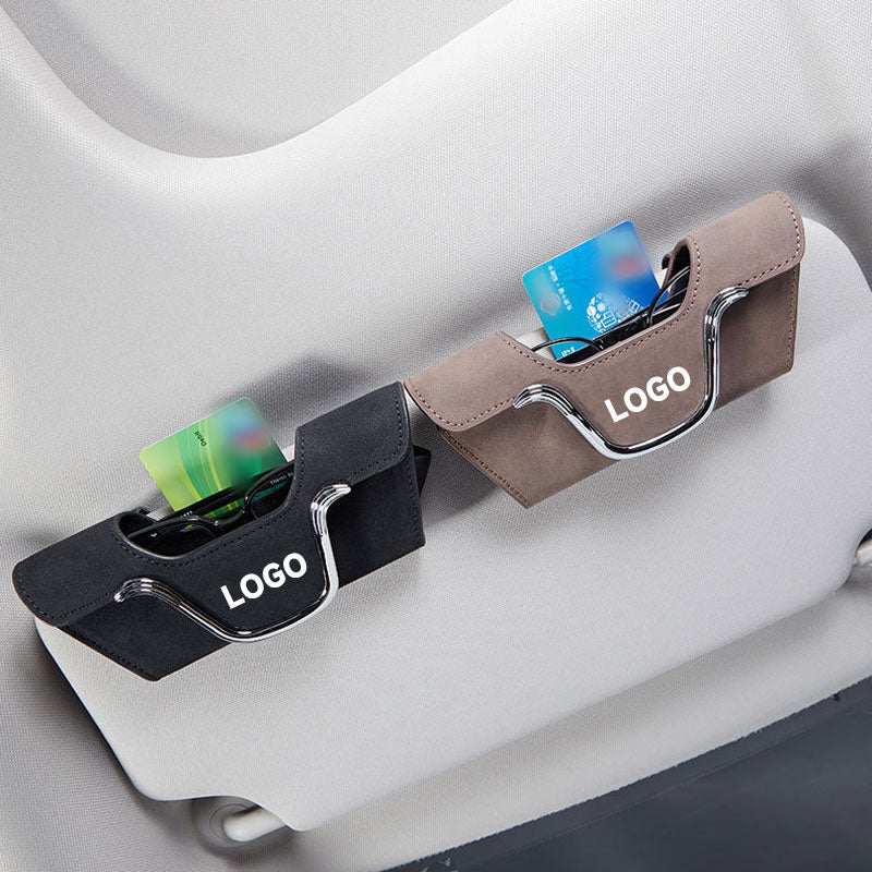 Multifunktionaler Auto-Brillenhalter aus hochwertigem Leder