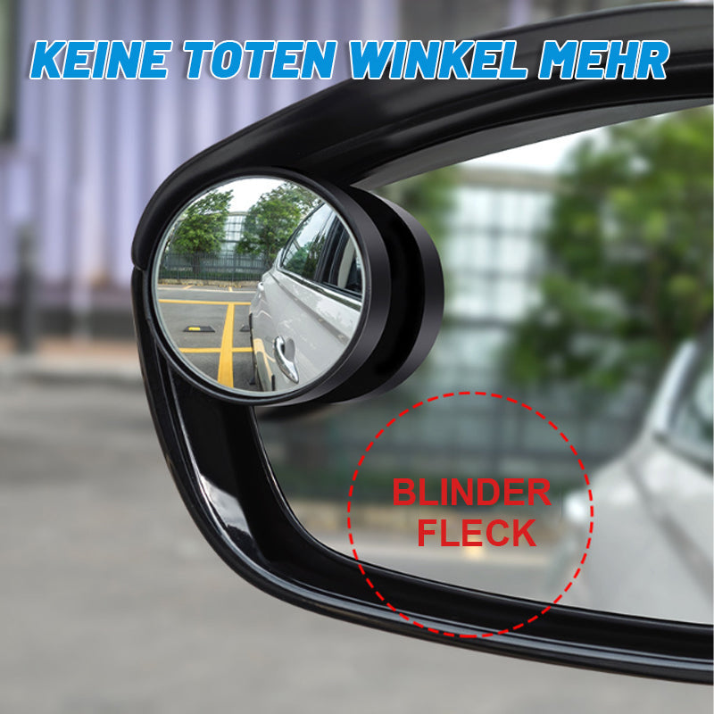 Kleiner runder Rückspiegel mit Regenaugenbrauen (1 Paar)