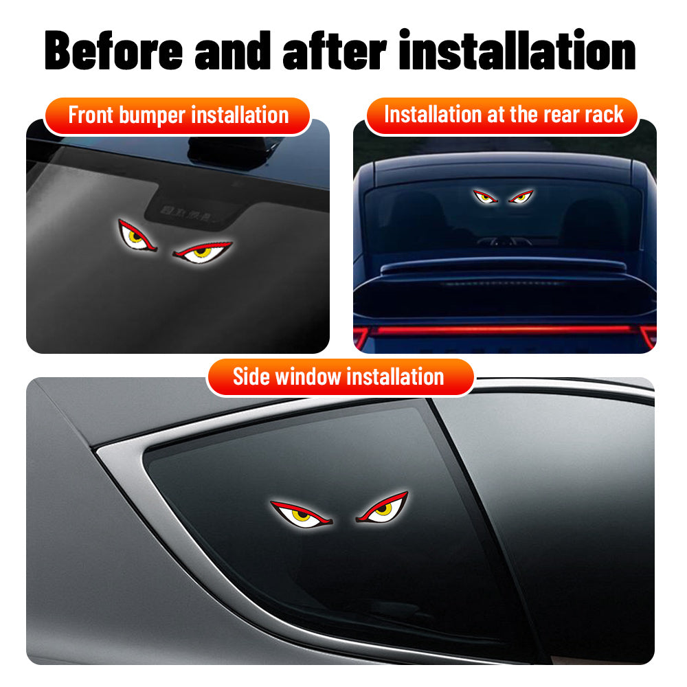 LED-Autoaufkleber „Dämonenaugen“👹 – Verleihe deinem Auto einen wilden, nächtlichen Look