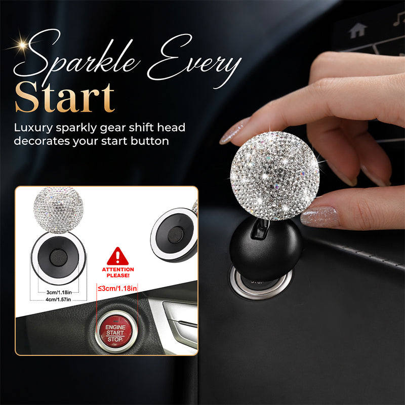Bling-Strass-Abdeckung für Startknopf im Schalthebel-Design ✨🚗💎