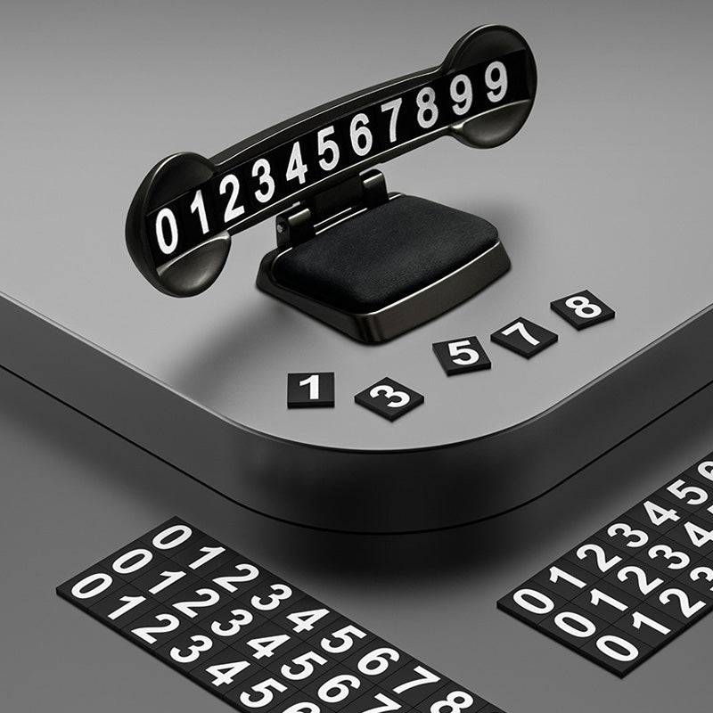 Verstecktes Retro-Telefon-Parkplatznummernschild