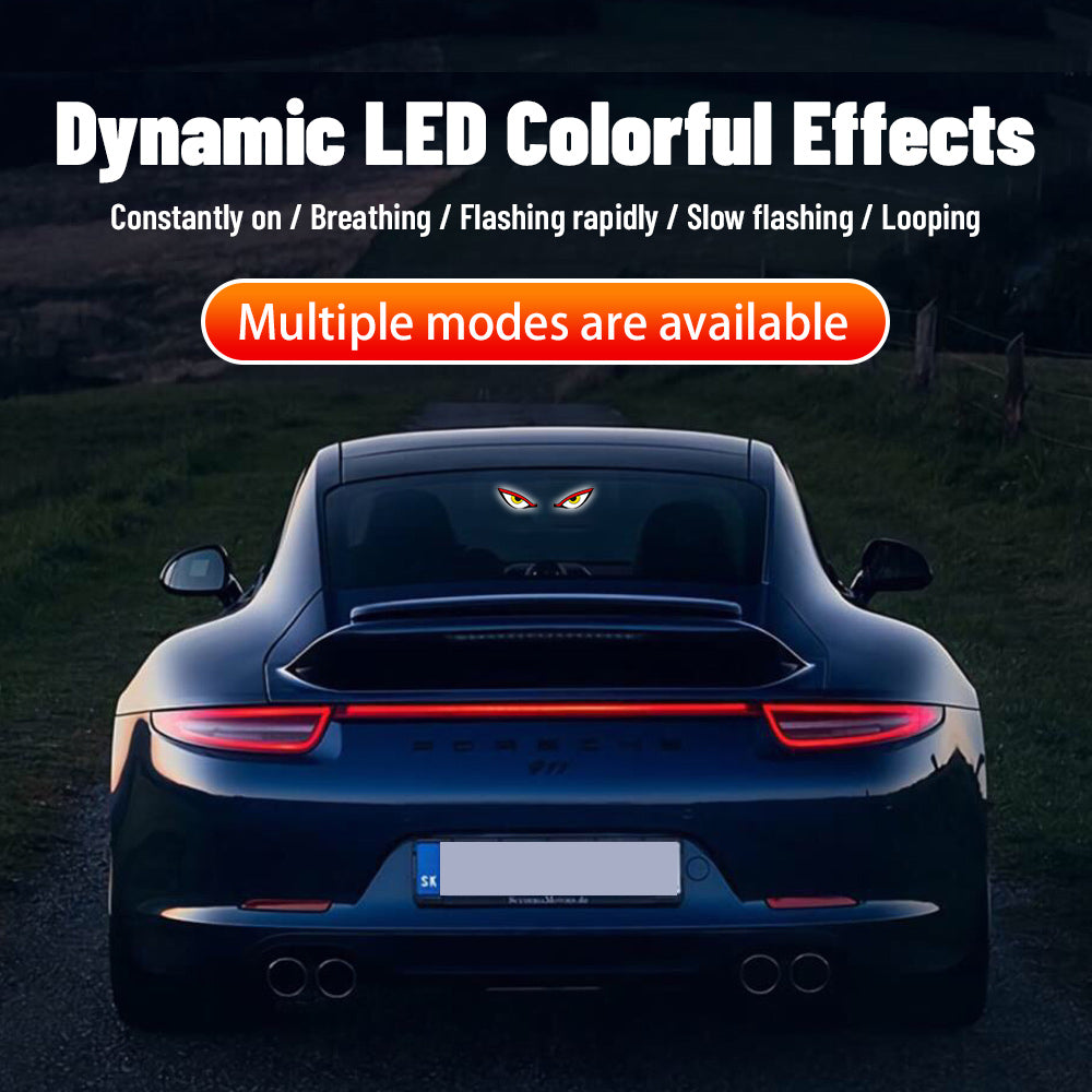 LED-Autoaufkleber „Dämonenaugen“👹 – Verleihe deinem Auto einen wilden, nächtlichen Look