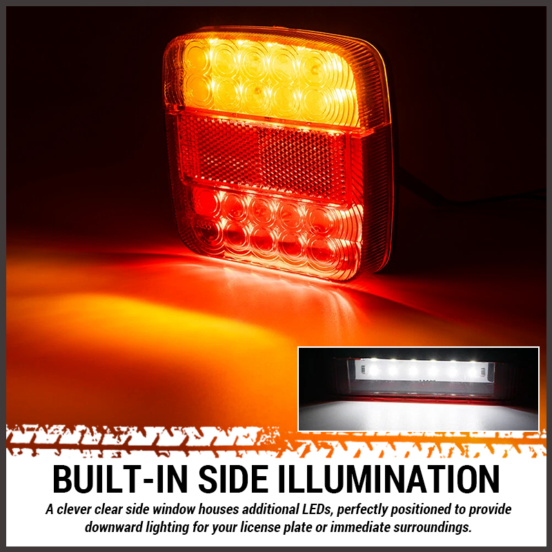Zweifarbige LED-Quadratleuchten für Lkw und Transporter