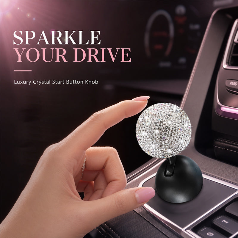 Bling-Strass-Abdeckung für Startknopf im Schalthebel-Design ✨🚗💎
