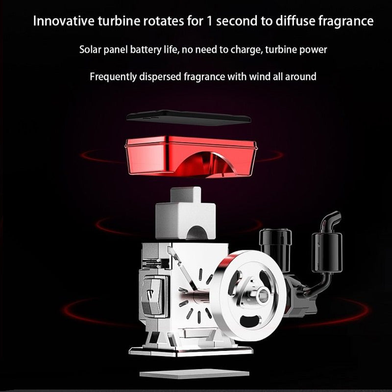 Solarbetriebener, selbstdrehender Aromadiffusor für das Auto