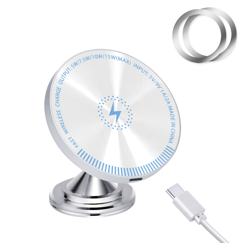 Magnetische Autohalterung mit kabelloser Ladestation und RGB-Beleuchtung