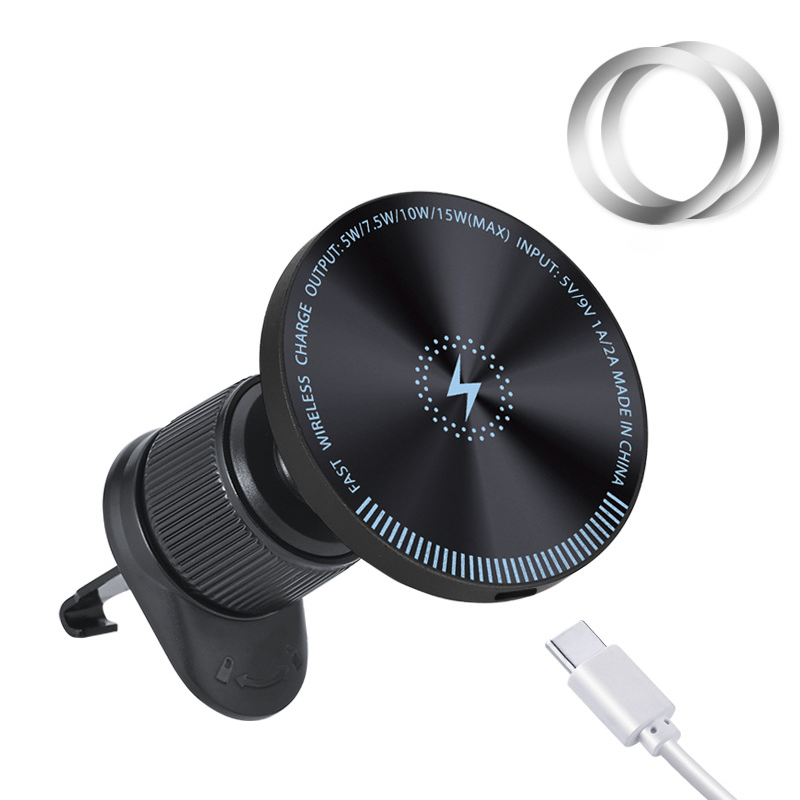 Magnetische Autohalterung mit kabelloser Ladestation und RGB-Beleuchtung