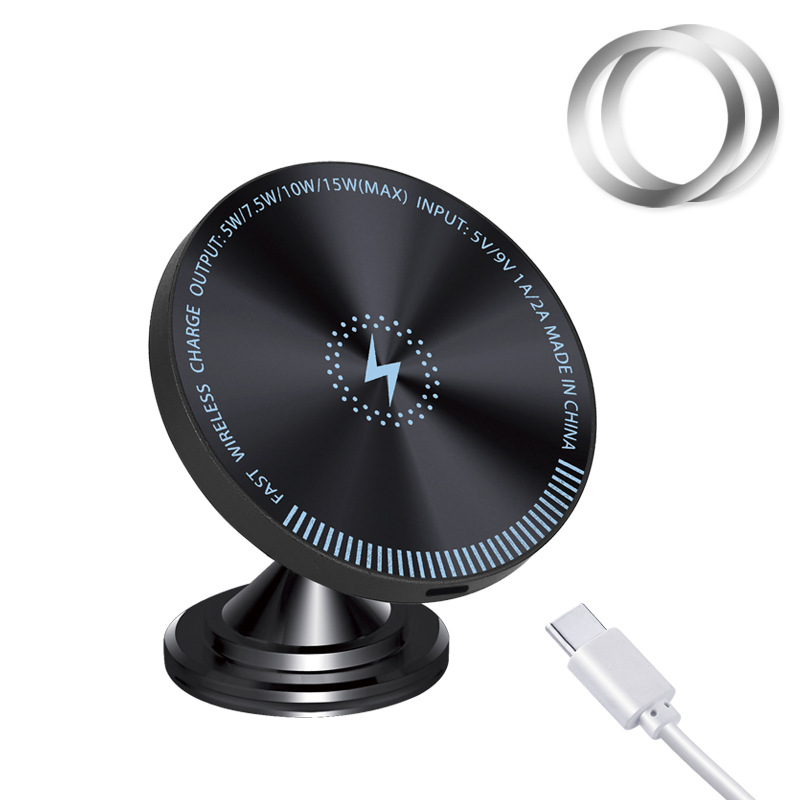 Magnetische Autohalterung mit kabelloser Ladestation und RGB-Beleuchtung