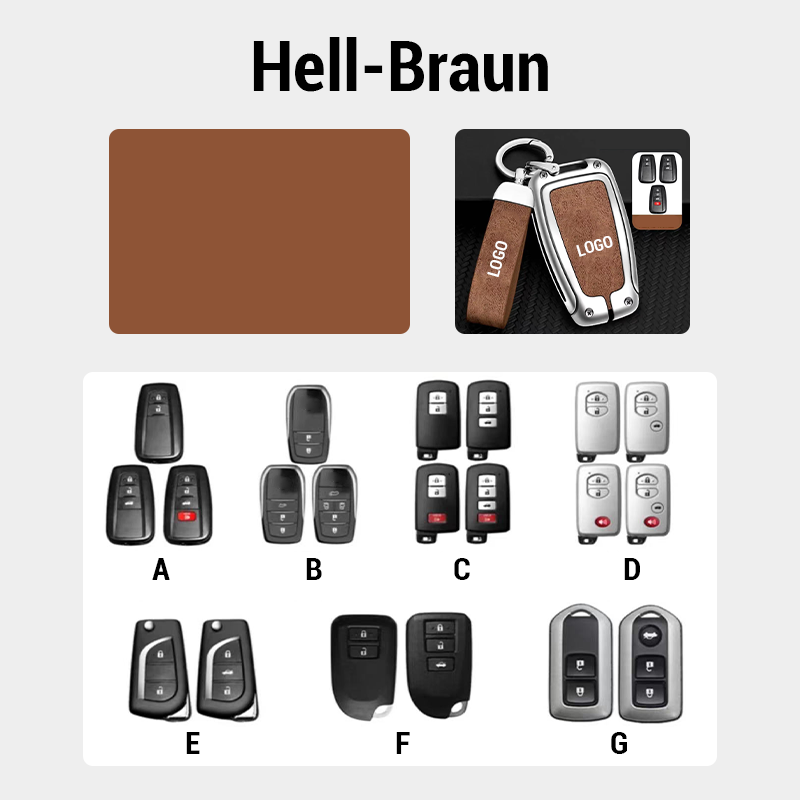 【Für Toyota】– Schlüsselhülle aus echtem Leder