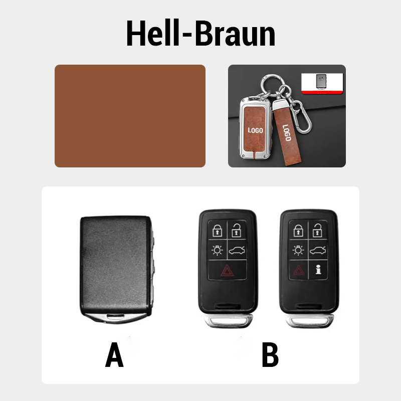 【Für Volvo】– Schlüsselhülle aus echtem Leder