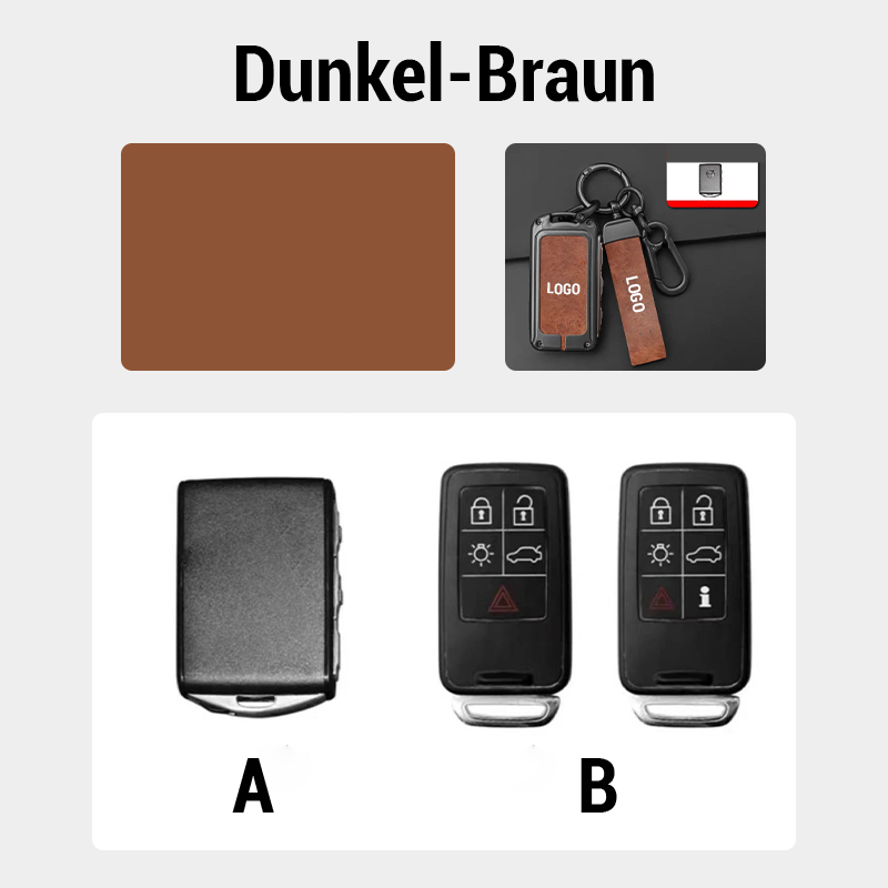 【Für Volvo】– Schlüsselhülle aus echtem Leder