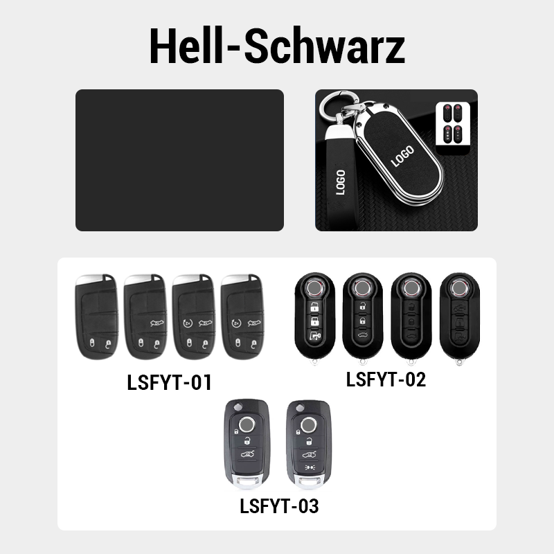 Für Fiat Leder-Schlüsselanhänger